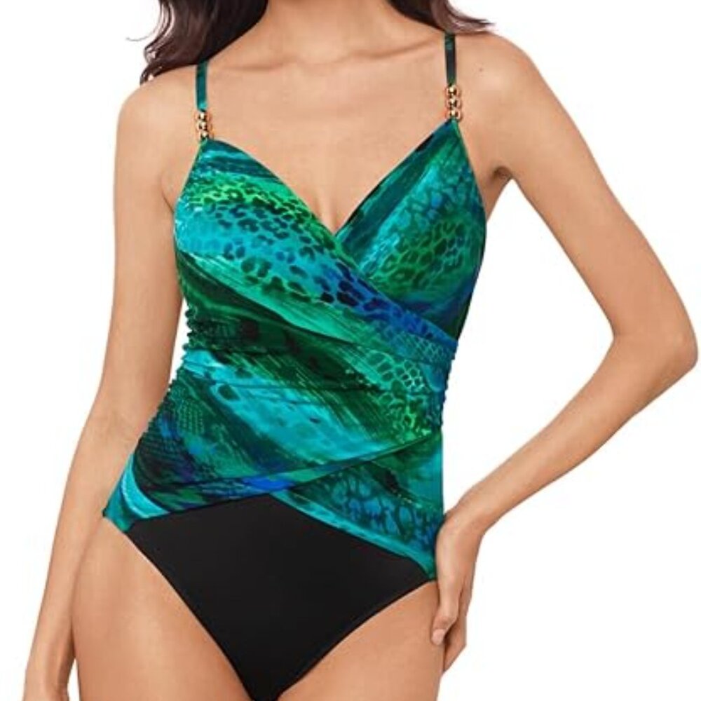 MagicSuit by MiracleSuit Women's Swimwear Louise Underwire Adjustable 1pc/Sz 12
